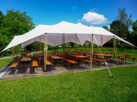 Bamboo tents - Bamboo hall with table 75m²