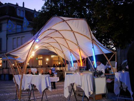 Bamboo tents - Galleries for outdoor dining