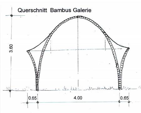 Bamboo tents - Galleries drawing cross section