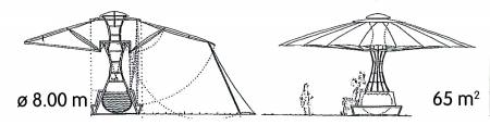 Bamboo tents - Partytent - Drawing