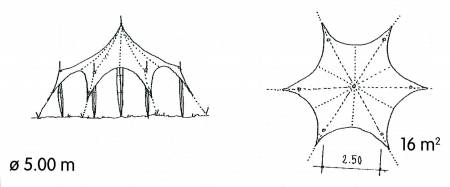 Bamboo tents - Pavillon - Drawing