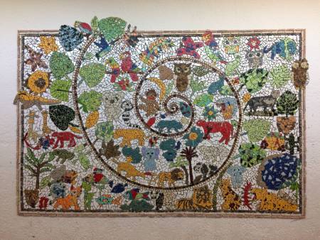 Mosaik - Dschungel Spirale fertiggestellt
